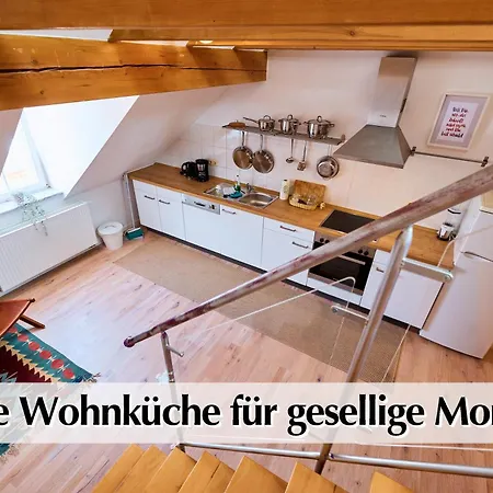 Helle 72qm Maisonette Altbau Im Herzen Erfurts Mit Kingsize Bett, 45 Zoll Smart-tv, Nobilia Kueche, 150mbts Wlan - Nur Ein Kurzer Spaziergang Zur Kraemerbruecke - Kostenlose Parkplaetze In Laufentfernung - Ausgewaehlte Empfehlungen Fuer Erfur Appartement Erfurt